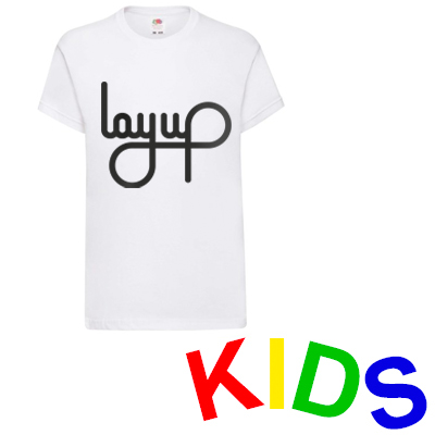 LAYUP T-Shirt LOGO white/black - Kids