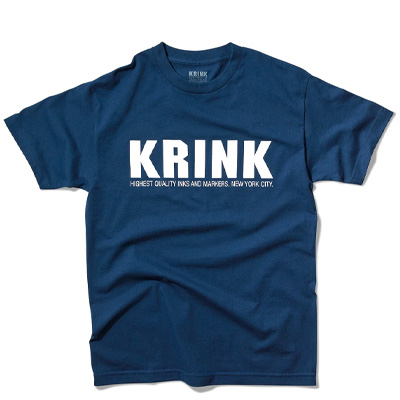 KRINK T-Shirt FRONT LOGO - harbour blue/white