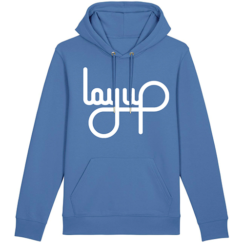 LAYUP Hoody Organic LOGO - bright blue/white