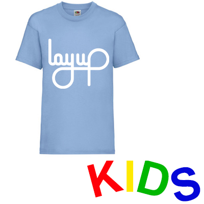 LAYUP T-Shirt LOGO pastel blue/white - Kids