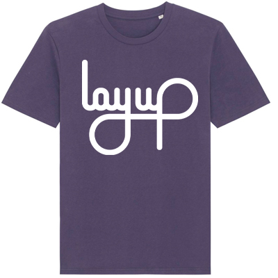 LAYUP T-Shirt Organic LOGO - indigo purple/white