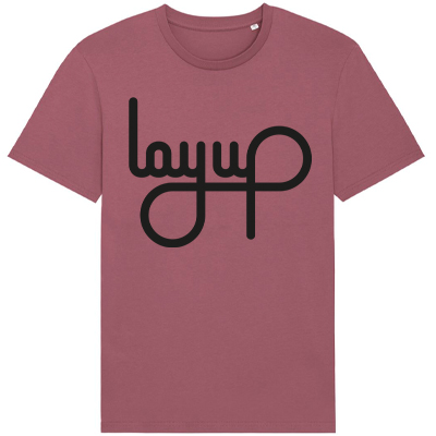 LAYUP T-Shirt Organic LOGO - hibiscus red/black