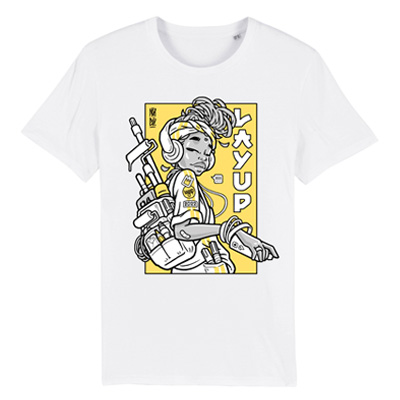 LAYUP T-Shirt NEEDAPENCIL Highlights - white/yellow