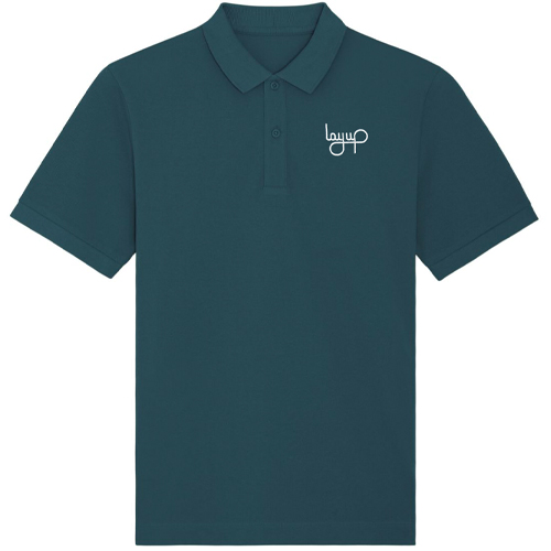 LAYUP Polo Shirt Organic Embroidered Logo - ocean green