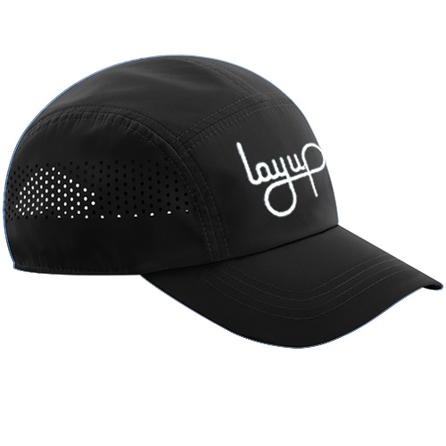 LAYUP 5Panel Running Cap Logo - black/white