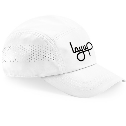 LAYUP 5Panel Running Cap Logo - white/black