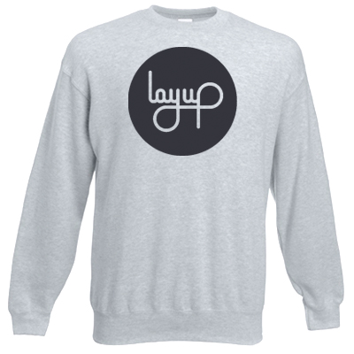 LAYUP Sweater CIRCLE LOGO heather grey/black