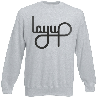 LAYUP Sweater LOGO heather grey/black