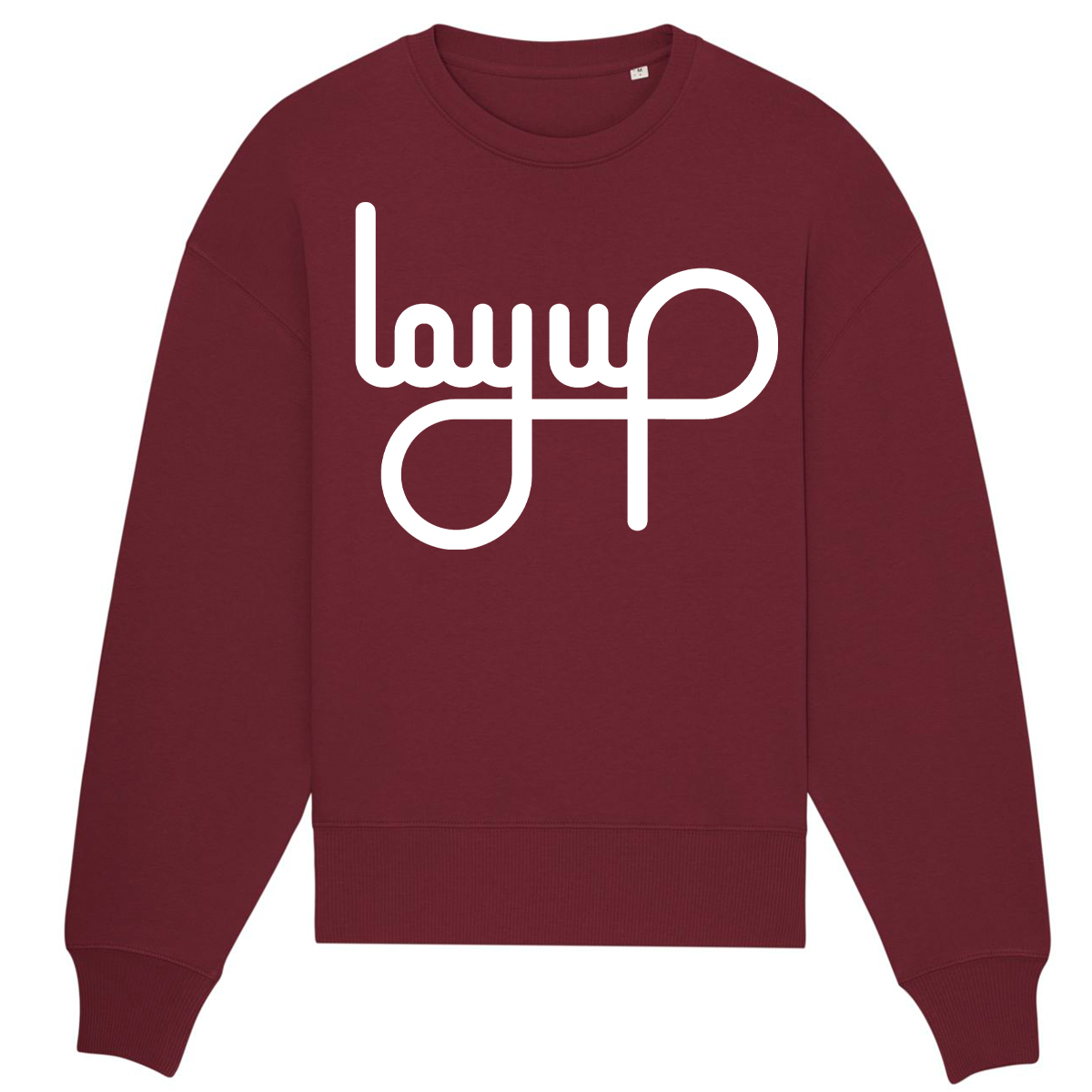 LAYUP Sweater Organic LOGO - burgundy/white