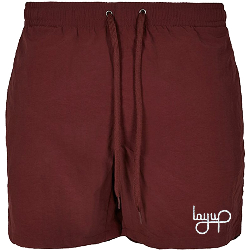 LAYUP Swim Shorts LOGO burgundy