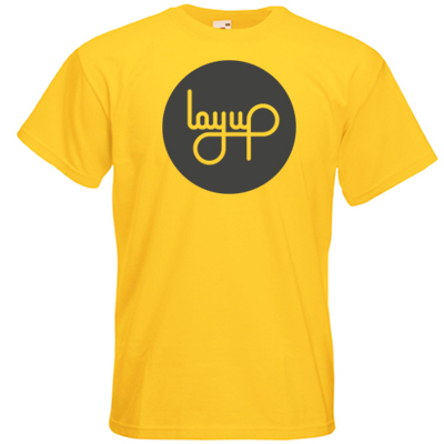 LAYUP T-Shirt CIRCLE LOGO yellow/black