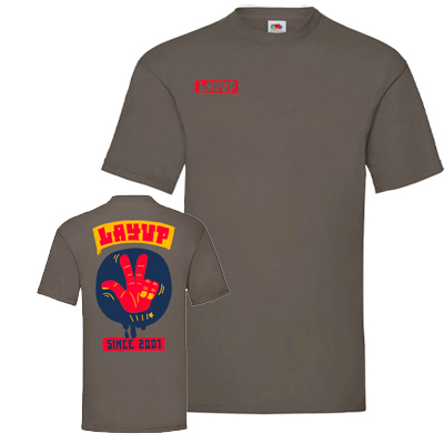 LAYUP T-Shirt SINCE 2001 chocolate brown