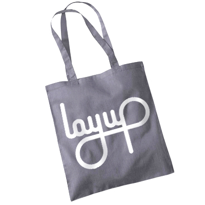 LAYUP Tote Bag LOGO dark grey/white