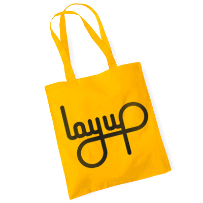 LAYUP Tote Bag LOGO mustard yellow/black