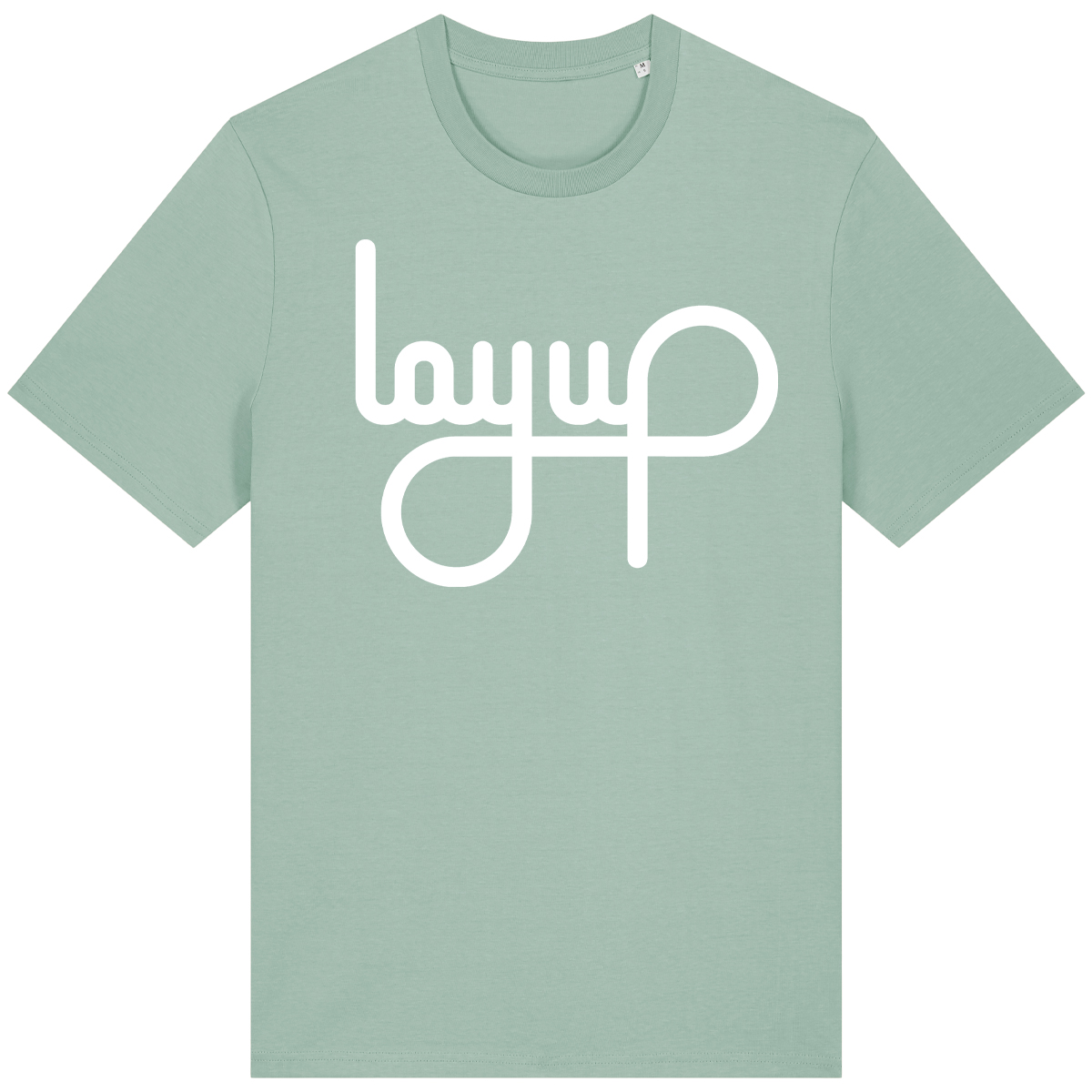 LAYUP T-Shirt Organic LOGO - aloe green/white