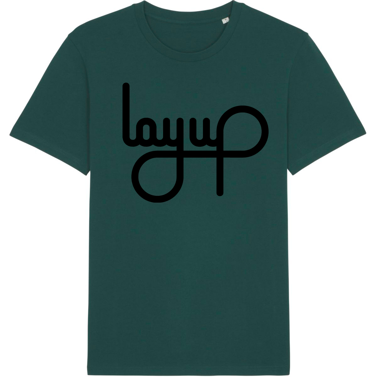 LAYUP T-Shirt Organic LOGO - glazed green/black