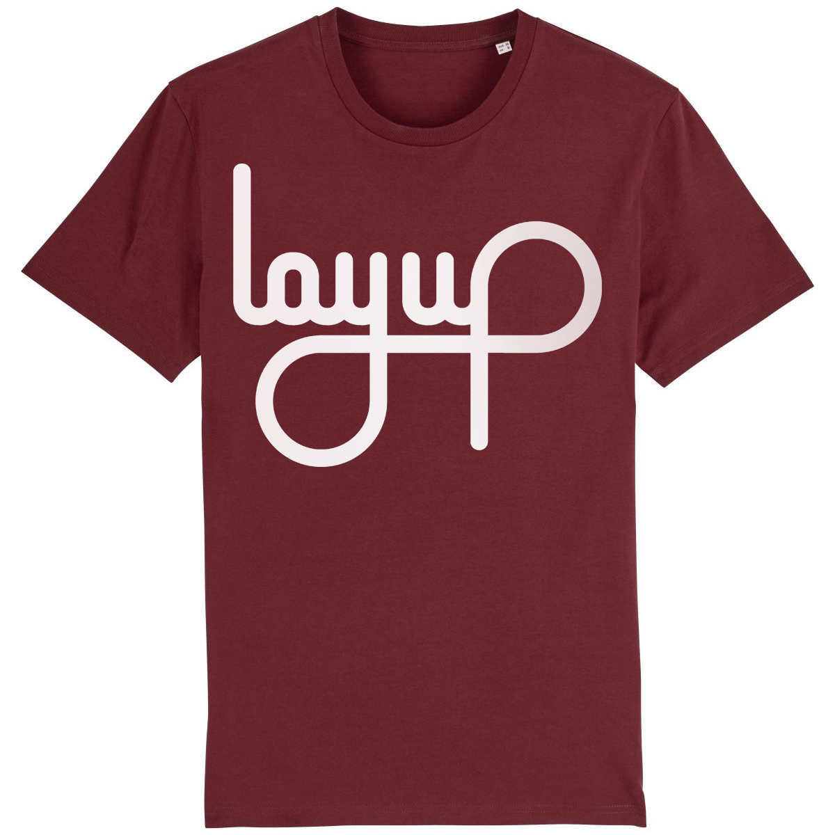 LAYUP T-Shirt Organic LOGO - burgundy/white