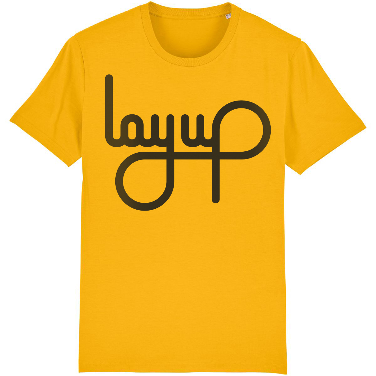 LAYUP T-Shirt Organic LOGO - yellow/black