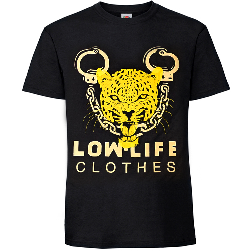 LOW LIFE CLOTHES T-Shirt Cheetah - black