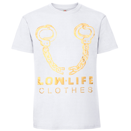 LOW LIFE CLOTHES T-Shirt LL Classic - white/gold