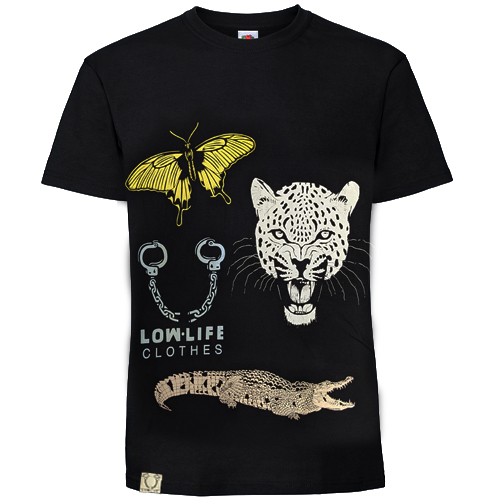 LOW LIFE CLOTHES T-Shirt Animals - black