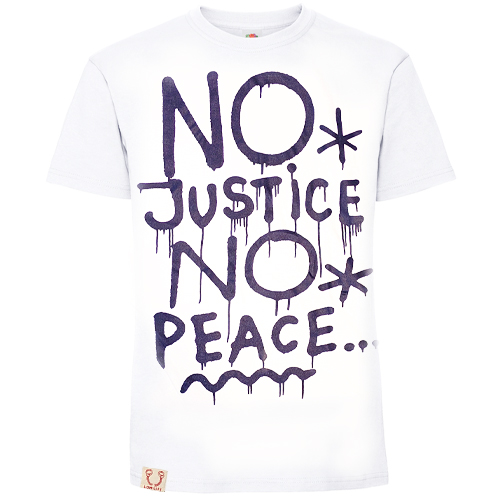 LOW LIFE CLOTHES T-Shirt No Justice No Peace - white