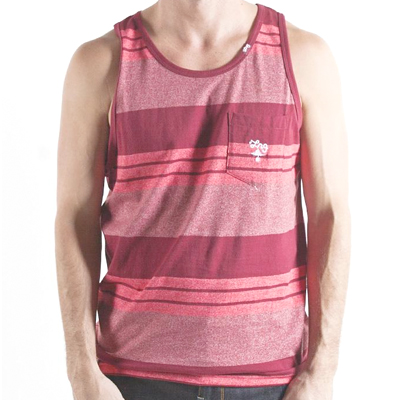 LRG Top STRIPED maroon heather Layup Online - Tank Tops - Layup Online Shop