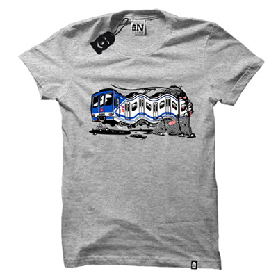 VANDALS ON HOLIDAYS T-Shirt MADRID METRO ash grey/blue