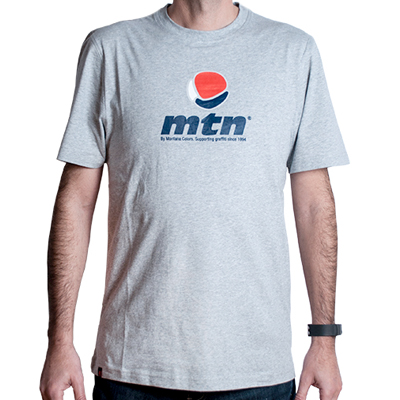 MONTANA COLORS MTN T-Shirt MTN LOGO heather grey/navy/red