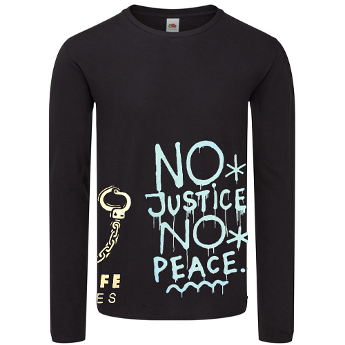 LOW LIFE CLOTHES Longsleeve No Justice No Peace - black