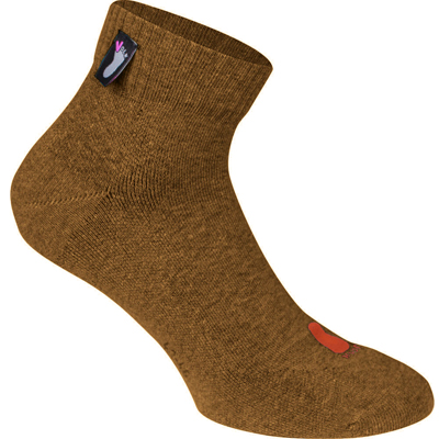 FUSSVOLK Socken VIERTEL nussbraun