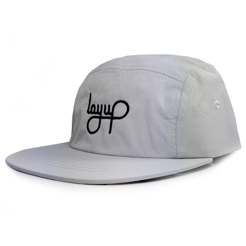 LAYUP 5Panel Cap Ripstop Nylon Logo - light grey