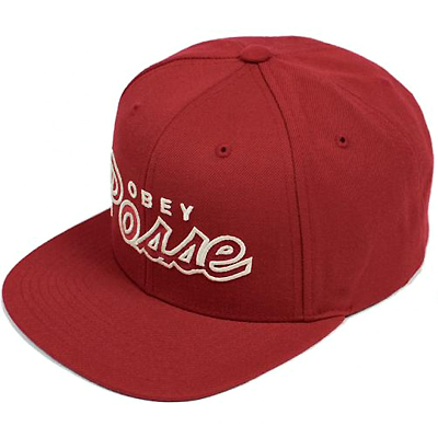 OBEY Snap Back Cap OBEY POSSE crimson red