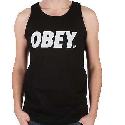 OBEY Tank Top OBEY FONT LOGO black/grey