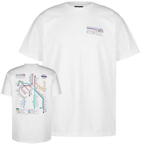 UNDERPRESSURE T-Shirt PHANTASTIC CITY Backprint - white