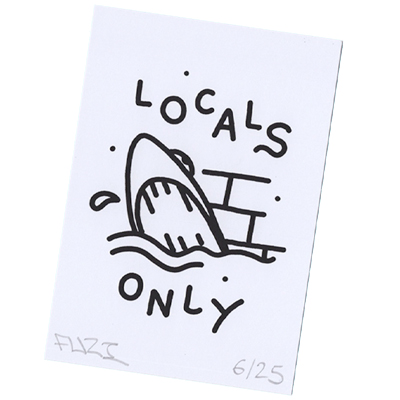 FUZI Silkscreen Postcard - LOCALS ONLY