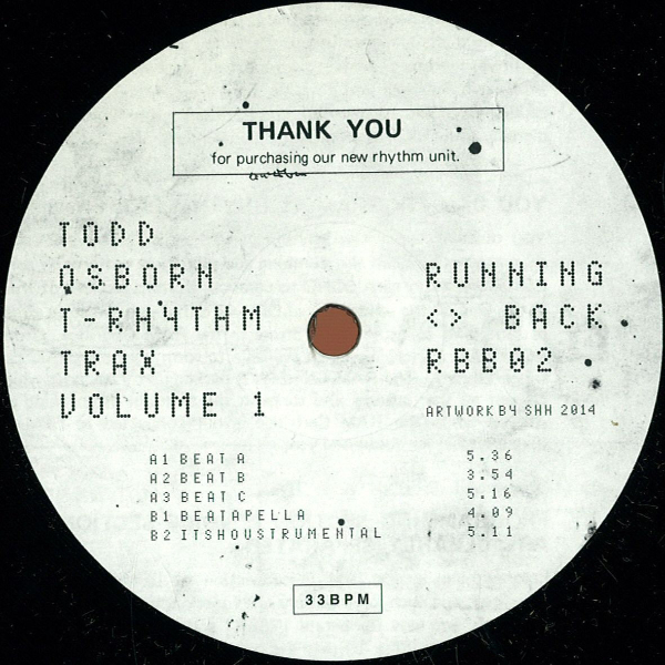 Todd Osborn - T-Rhythm Trax Volume 1 - Vinyl 12"