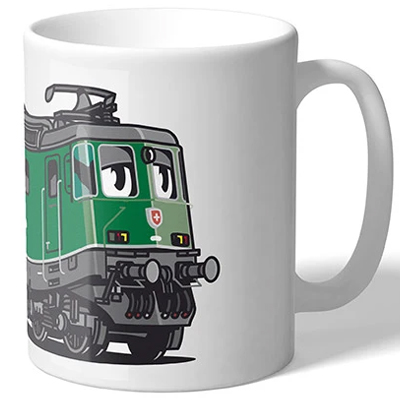 VANDALS ON HOLIDAYS Tasse SBB RE-420 green