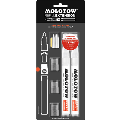 MOLOTOW Marker Refill Extension Softliner Starter Kit