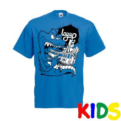 LAYUP X ROSY ONE T-Shirt TRAIN MONSTER royal blue - Kids