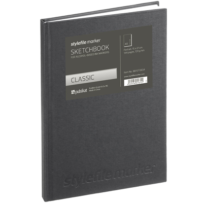 STYLEFILE MARKER Sketchbook Classic Blackbook A5 hoch