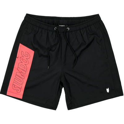 SLUMDOG Swim Shorts black/coral