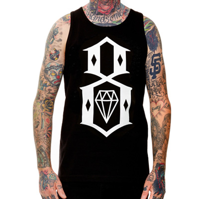 REBEL8 Tank Top LOGO 8 black