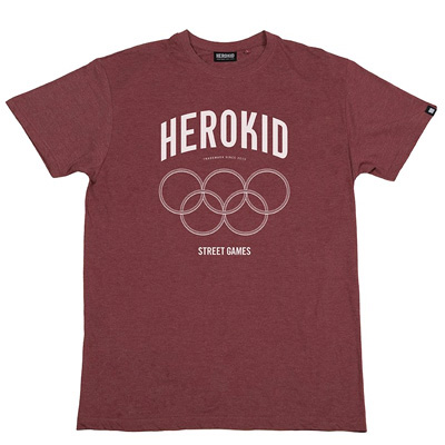 HEROKID T-Shirt STREET GAMES heather burgundy