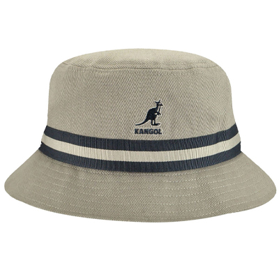 KANGOL Bucket Hat STRIPE LAHINCH grey/navy