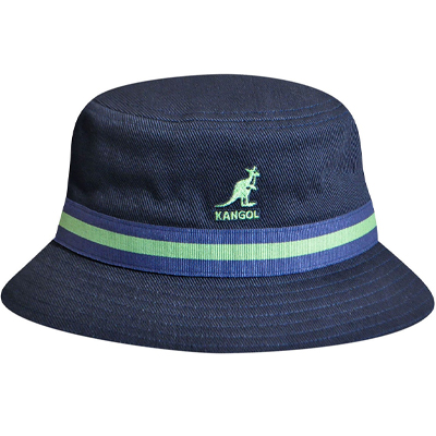 KANGOL Bucket Hat STRIPE LAHINCH navy/green