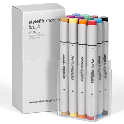 STYLEFILE Marker BRUSH 12er Set MAIN A