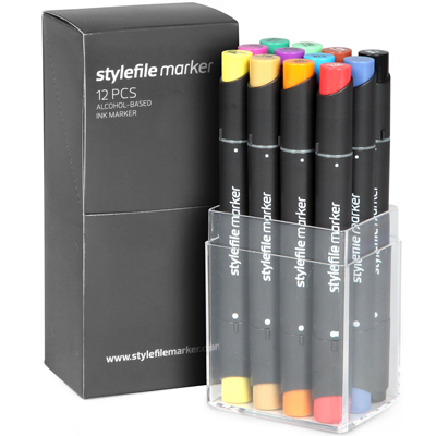 STYLEFILE Marker Set of 12 Main A