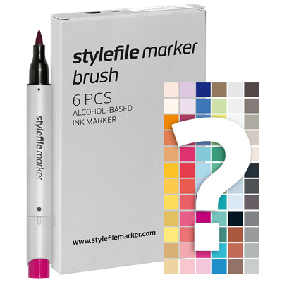 STYLEFILE Marker BRUSH Try Out Set of 6