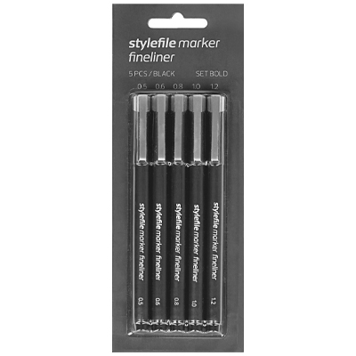 STYLEFILE Marker FINELINER 5er Set Bold